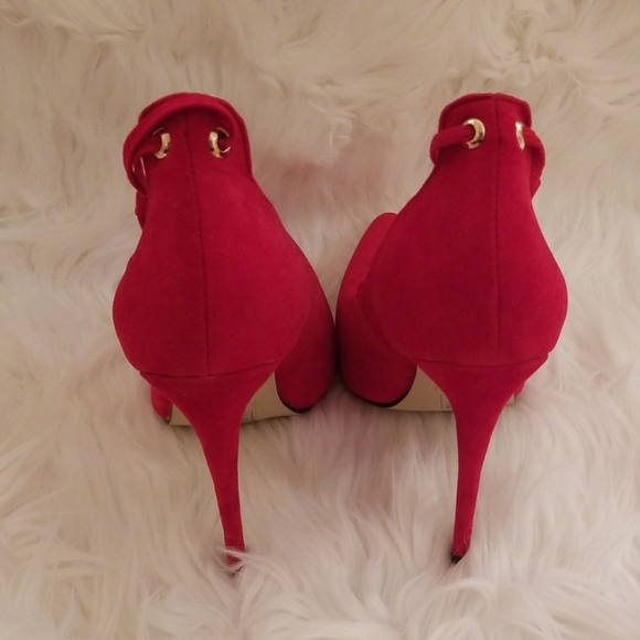 New Simmi London Red Suede Heels - Picture 3 of 4